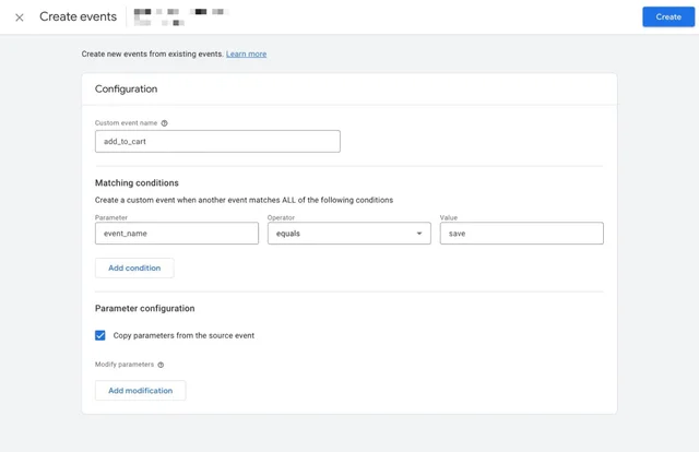 configure GA4 event