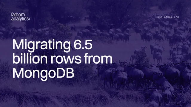Migrating 6.5 billion rows from MongoDB