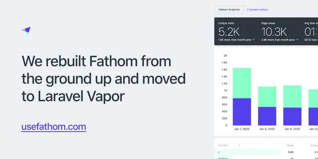 We rebuilt Fathom Analytics + moved to Laravel Vapor