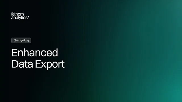 Enhanced Data Export