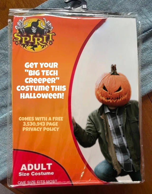 Big Tech Creeper costumer Big Tech Halloween costume
