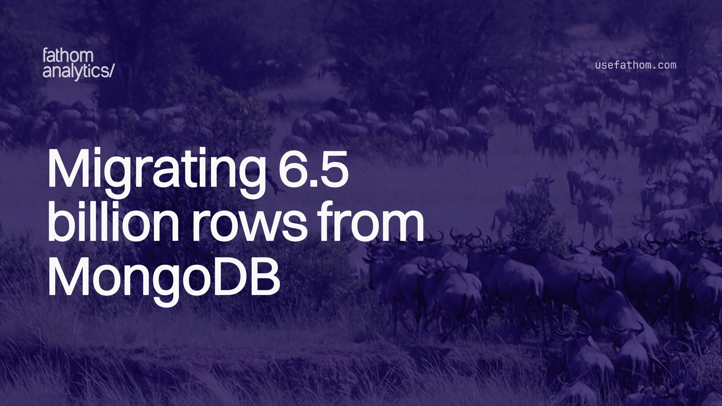 Migrating 6.5 billion rows from MongoDB