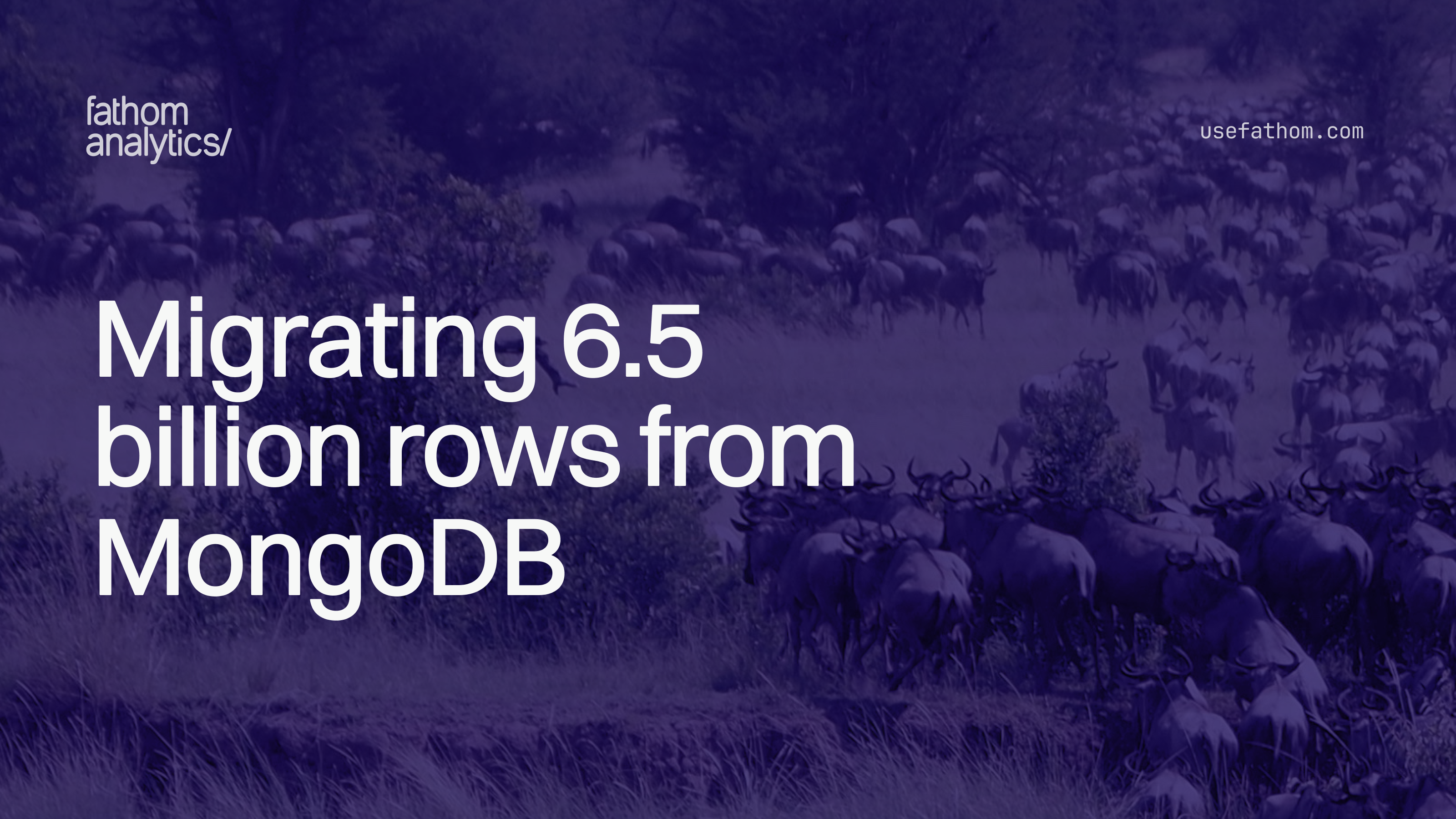 Migrating 6.5 billion rows from MongoDB