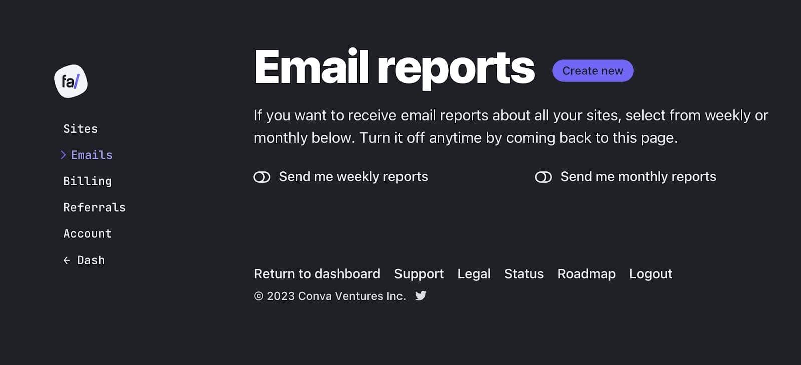 email reports with traffic data