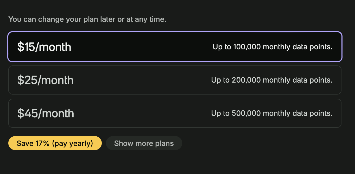 Fathom pricing example